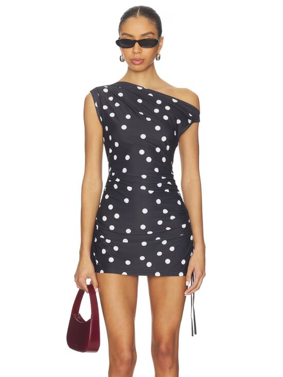 Lioness Dresses & Skirts - NEW LIONESS Original Sin Mini Dress in Noir Polka Dot Black White Polkadot